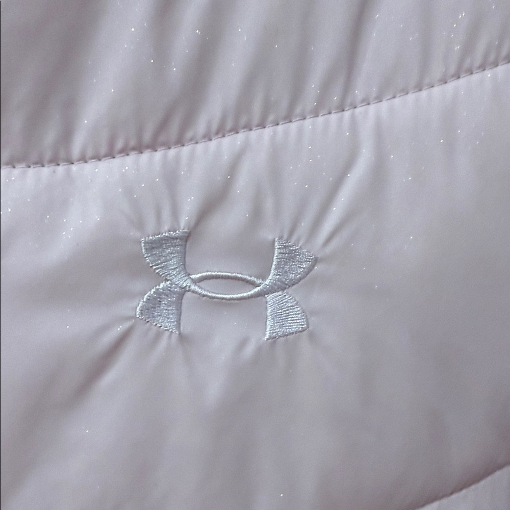 NWT Under Armour Light Pink/Lilac Kids Hooded Puffer Jacket - Picture 8 of 16